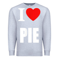 Heather Grey retro vintage classic i love pie for pie lovers cooks chefs t shirt Premium Sweatshirt - linhVisuals