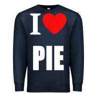 Navy retro vintage classic i love pie for pie lovers cooks chefs t shirt Premium Sweatshirt - linhVisuals