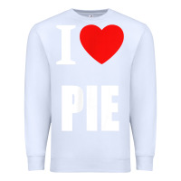 White retro vintage classic i love pie for pie lovers cooks chefs t shirt Premium Sweatshirt - linhVisuals