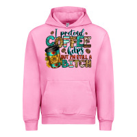 Fuchsia Pink i pretend coffee helps but i'm still a bitch Urban Hoodie - Jasminsmagicworld