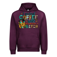 Mauve Wine i pretend coffee helps but i'm still a bitch Urban Hoodie - Jasminsmagicworld