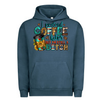 Pigment Midnight Navy i pretend coffee helps but i'm still a bitch Urban Hoodie - Jasminsmagicworld