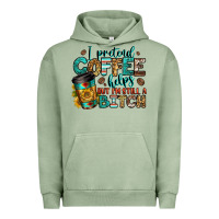 Pigment Oil Green i pretend coffee helps but i'm still a bitch Urban Hoodie - Jasminsmagicworld