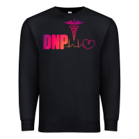 Black dnp doctor of nursing practice heartbeat color rn nurse Premium Sweatshirt - linhVisuals