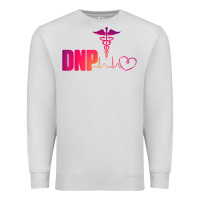 Dove Grey dnp doctor of nursing practice heartbeat color rn nurse Premium Sweatshirt - linhVisuals