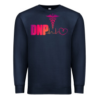 Navy dnp doctor of nursing practice heartbeat color rn nurse Premium Sweatshirt - linhVisuals