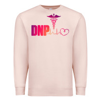 Pale Pink dnp doctor of nursing practice heartbeat color rn nurse Premium Sweatshirt - linhVisuals