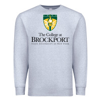 Heather Grey SUNY Brockport College Premium Sweatshirt - linhVisuals