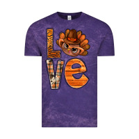 Cloud Purple thanksgiving with turkey love bbs Vintage Tee - BundleAndBundleShop