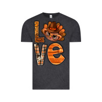 Vintage Black thanksgiving with turkey love bbs Vintage Tee - BundleAndBundleShop