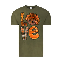 Vintage Olive thanksgiving with turkey love bbs Vintage Tee - BundleAndBundleShop