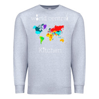 Heather Grey world central kitchen Premium Sweatshirt - linhVisuals