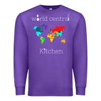 Purple world central kitchen Premium Sweatshirt - linhVisuals