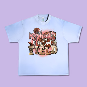 My Heart Is On That Field Urban Heavy Tee Designed By Fadigitalartstudio