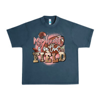 Midnight Navy my heart is on that field Urban Heavy Tee - FaDigitalArtStudio