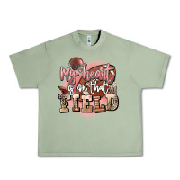 Oil Green my heart is on that field Urban Heavy Tee - FaDigitalArtStudio