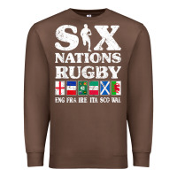 Chestnut rugby 6 nations england france ireland italy scotland wales t shirt Premium Sweatshirt - linhVisuals