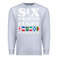 Heather Grey rugby 6 nations england france ireland italy scotland wales t shirt Premium Sweatshirt - linhVisuals
