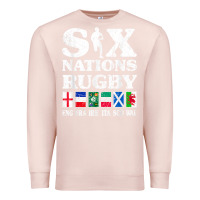 Pale Pink rugby 6 nations england france ireland italy scotland wales t shirt Premium Sweatshirt - linhVisuals