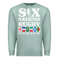 Seafoam rugby 6 nations england france ireland italy scotland wales t shirt Premium Sweatshirt - linhVisuals
