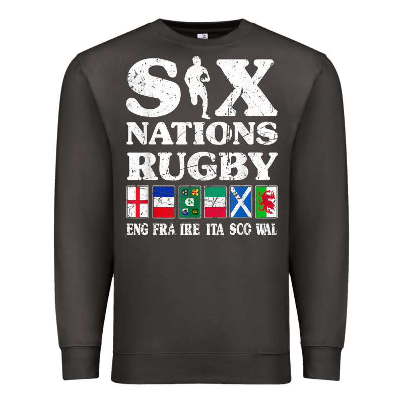 Rugby 6 Nations England France Ireland Italy Scotland Wales T Shirt Premium Sweatshirt by linhVisuals | Teevron