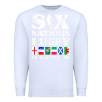 White rugby 6 nations england france ireland italy scotland wales t shirt Premium Sweatshirt - linhVisuals