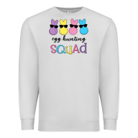 Dove Grey easter egg hunting squad kindergarten squad girls boys kids Premium Sweatshirt - linhVisuals