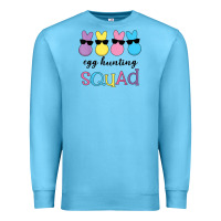 Ocean Blue easter egg hunting squad kindergarten squad girls boys kids Premium Sweatshirt - linhVisuals
