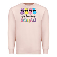 Pale Pink easter egg hunting squad kindergarten squad girls boys kids Premium Sweatshirt - linhVisuals