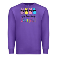 Purple easter egg hunting squad kindergarten squad girls boys kids Premium Sweatshirt - linhVisuals