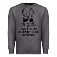 Charcoal Heather sunglass bunny hip hop hippity  easter gift  mens & womens t shirt Premium Sweatshirt - linhVisuals