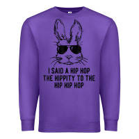 Purple sunglass bunny hip hop hippity  easter gift  mens & womens t shirt Premium Sweatshirt - linhVisuals