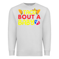Dove Grey taco bout a baby pregnancy announcement cinco de mayo party t shirt Premium Sweatshirt - linhVisuals