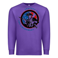 Purple american patriot Premium Sweatshirt - linhVisuals