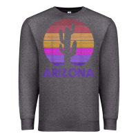 Charcoal Heather arizona   vintage retro cactus souvenir gift t shirt Premium Sweatshirt - linhVisuals