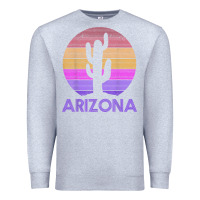 Heather Grey arizona   vintage retro cactus souvenir gift t shirt Premium Sweatshirt - linhVisuals