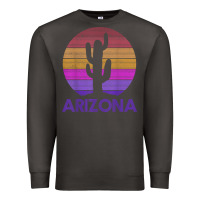 Smoke arizona   vintage retro cactus souvenir gift t shirt Premium Sweatshirt - linhVisuals