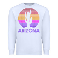 White arizona   vintage retro cactus souvenir gift t shirt Premium Sweatshirt - linhVisuals