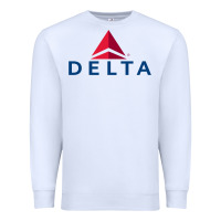 White DELTA Premium Sweatshirt - linhVisuals