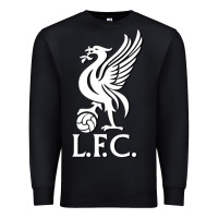 Black LIVERPOOL CLUB POPULAR Premium Sweatshirt - linhVisuals