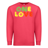 Cardinal reggae colors t  shirtone love reggae lovers pattern t  shirt Premium Sweatshirt - linhVisuals