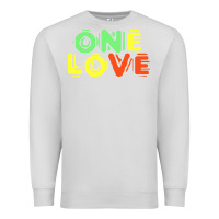 Dove Grey reggae colors t  shirtone love reggae lovers pattern t  shirt Premium Sweatshirt - linhVisuals