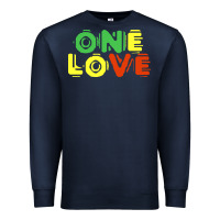 Navy reggae colors t  shirtone love reggae lovers pattern t  shirt Premium Sweatshirt - linhVisuals