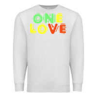 Oatmeal Heather reggae colors t  shirtone love reggae lovers pattern t  shirt Premium Sweatshirt - linhVisuals