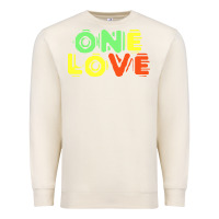 Sandshell reggae colors t  shirtone love reggae lovers pattern t  shirt Premium Sweatshirt - linhVisuals