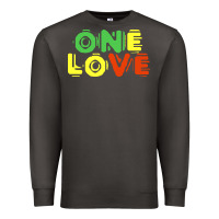 Smoke reggae colors t  shirtone love reggae lovers pattern t  shirt Premium Sweatshirt - linhVisuals