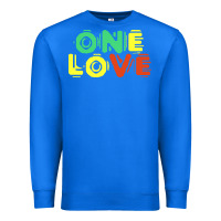 True Royal reggae colors t  shirtone love reggae lovers pattern t  shirt Premium Sweatshirt - linhVisuals