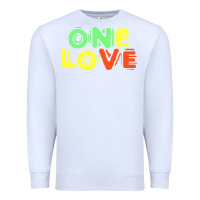 White reggae colors t  shirtone love reggae lovers pattern t  shirt Premium Sweatshirt - linhVisuals