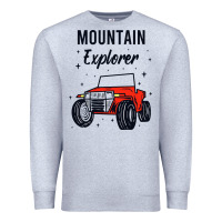Heather Grey mountain explorer Premium Sweatshirt - linhVisuals