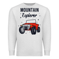 Oatmeal Heather mountain explorer Premium Sweatshirt - linhVisuals